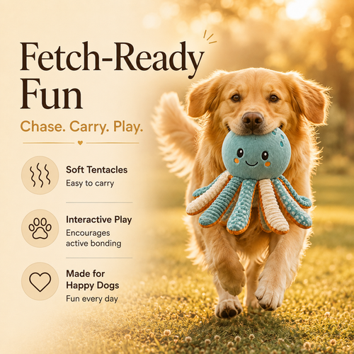 Sorelvina® Interactive Plush Octopus Toy