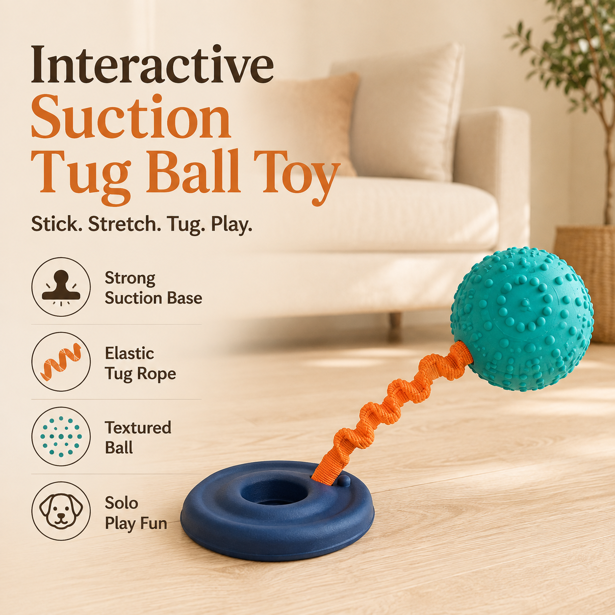 Sorelvina® Suction Cup Tug Ball