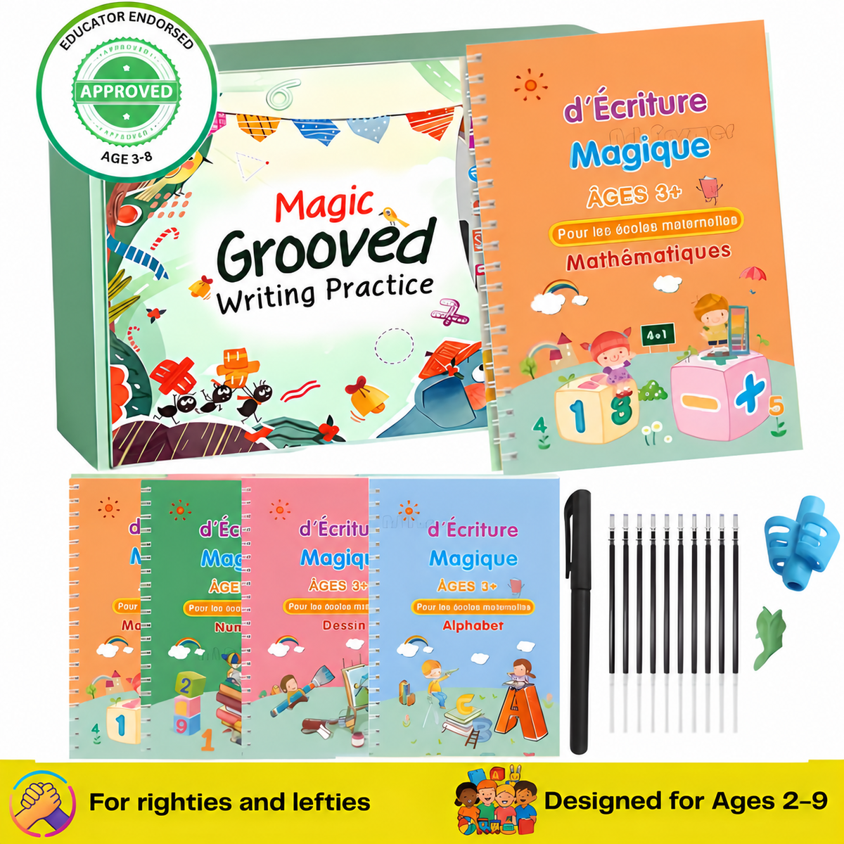 Sorelvina TraceJoy™ Reusable Handwriting Book Set