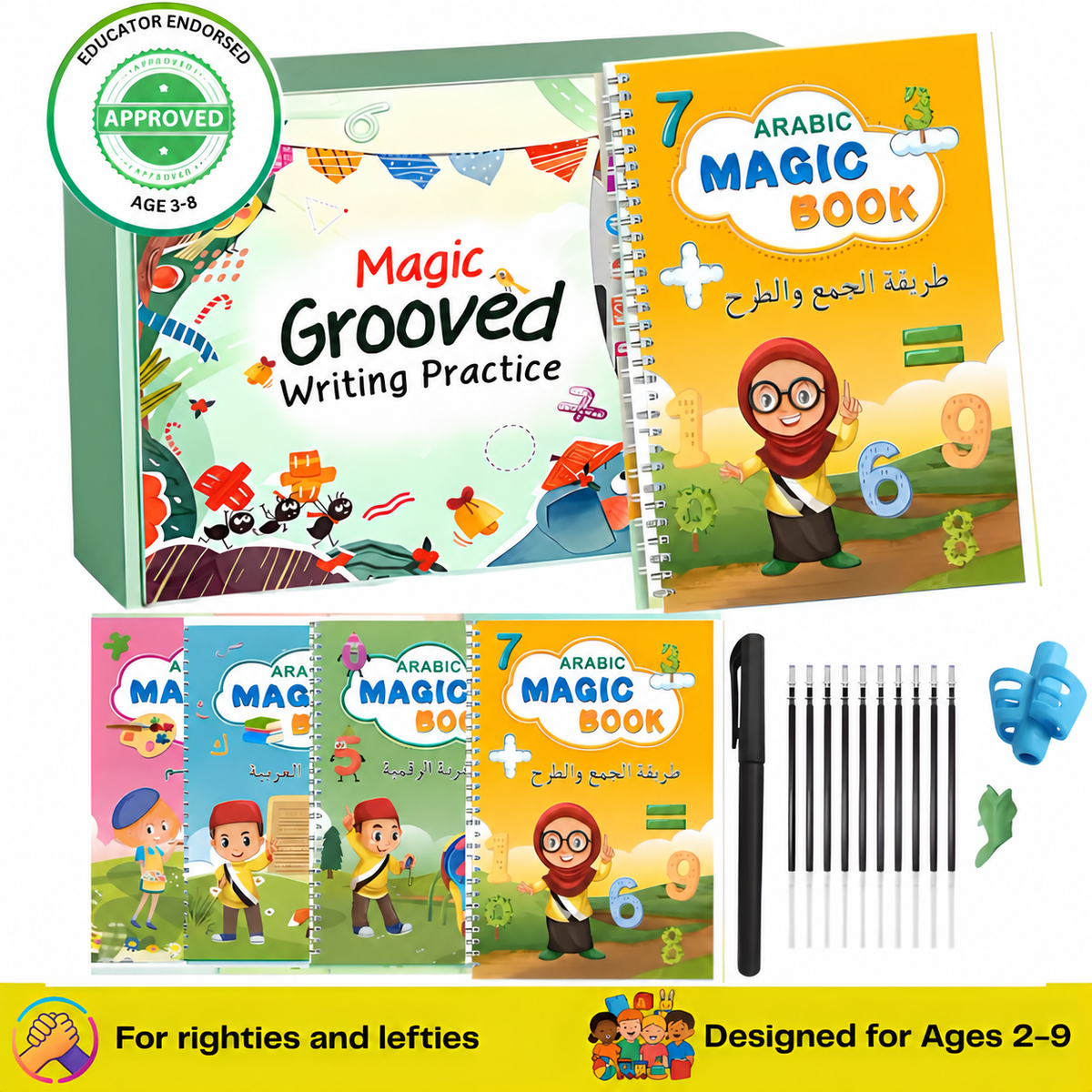 Sorelvina TraceJoy™ Reusable Handwriting Book Set