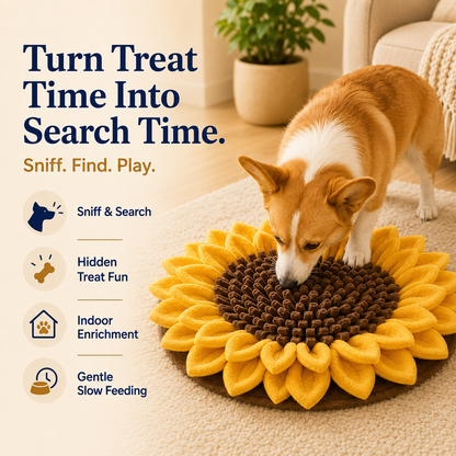 Sorelvina® Sunflower Snuffle Mat for Dogs