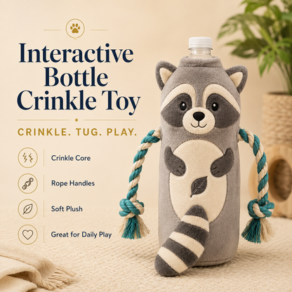 Sorelvina® Raccoon Bottle Crinkle Toy