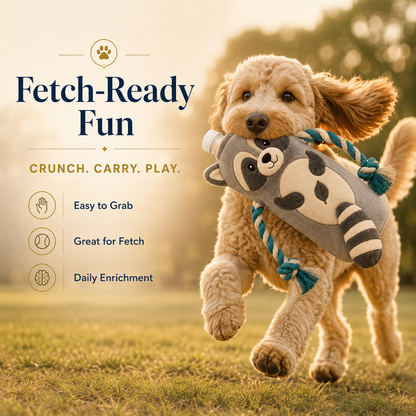 Sorelvina® Raccoon Bottle Crinkle Toy
