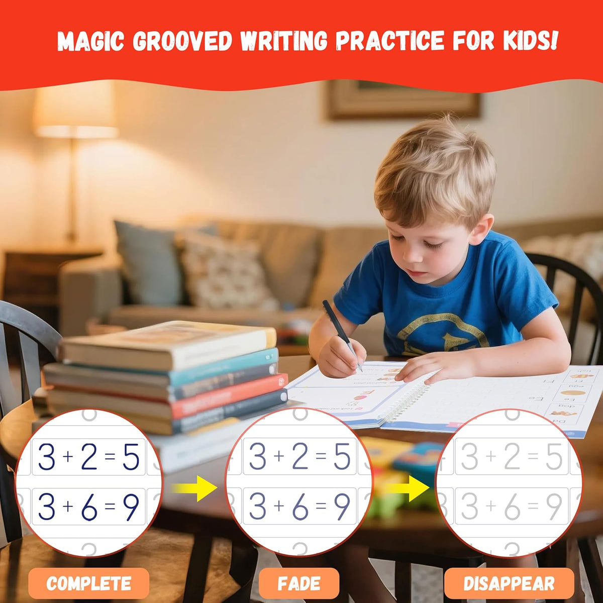Sorelvina TraceJoy™ Reusable Handwriting Book Set