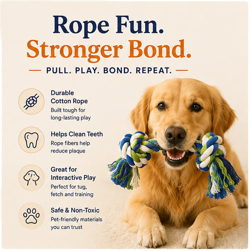 Sorelvina® Heavy-Duty Rope Tug Toy for Dogs