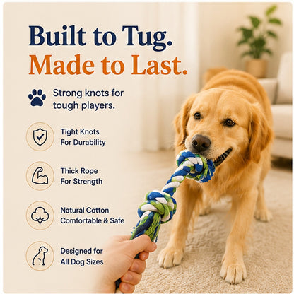 Sorelvina® Heavy-Duty Rope Tug Toy for Dogs